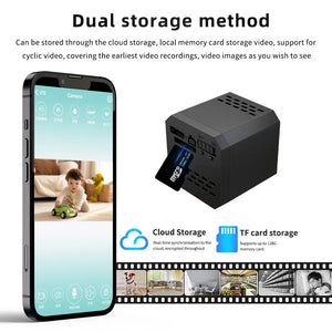 Spy Camera Hidden Camera, Wifi Mini Wireless Small Nanny Cam Real 1080P with Night Vision for Indoor Security, Tiny Secret Camaras Espias Ocultas for Baby/Pet with APP Remote Viewing Monitor Monitoring Surveillance