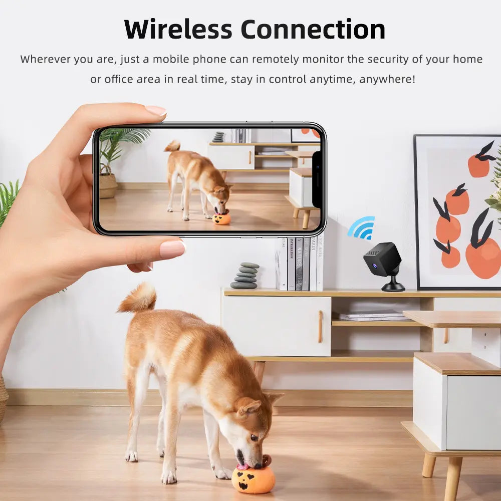 Spy Camera Hidden Camera, Wifi Mini Wireless Small Nanny Cam Real 1080P with Night Vision for Indoor Security, Tiny Secret Camaras Espias Ocultas for Baby/Pet with APP Remote Viewing Monitor Monitoring Surveillance